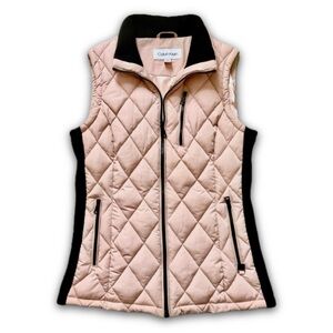 Calvin Klein Women's Pink Quilted Vest Size Small